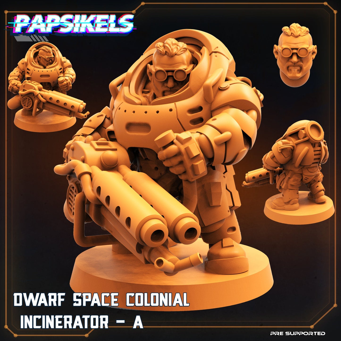 Dwarf Space Colonial from "Skull Hunters" by Papsikels Miniatures