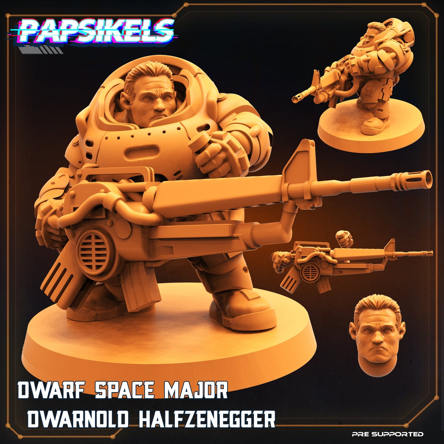 Dwarf Space Colonial from "Skull Hunters" by Papsikels Miniatures