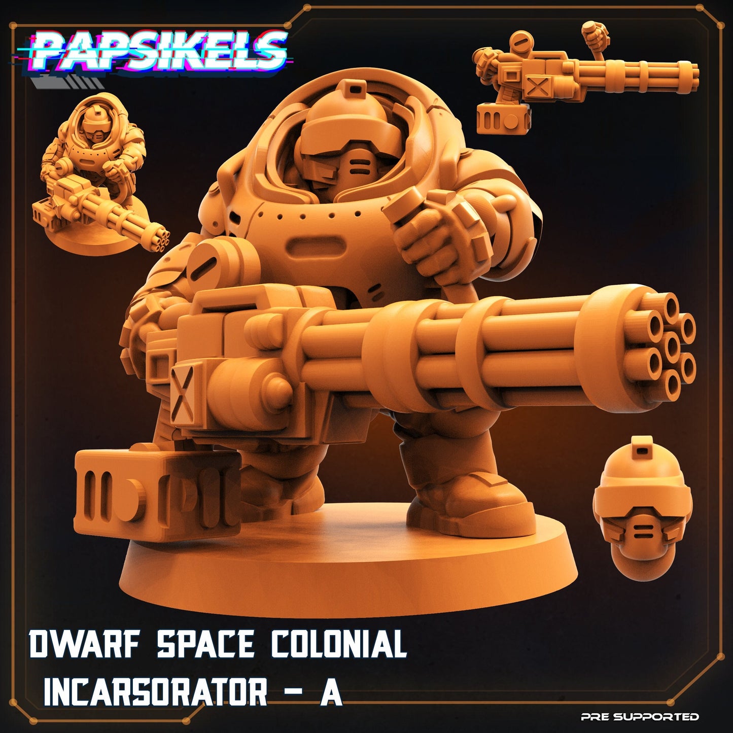 Dwarf Space Colonial from "Skull Hunters" by Papsikels Miniatures