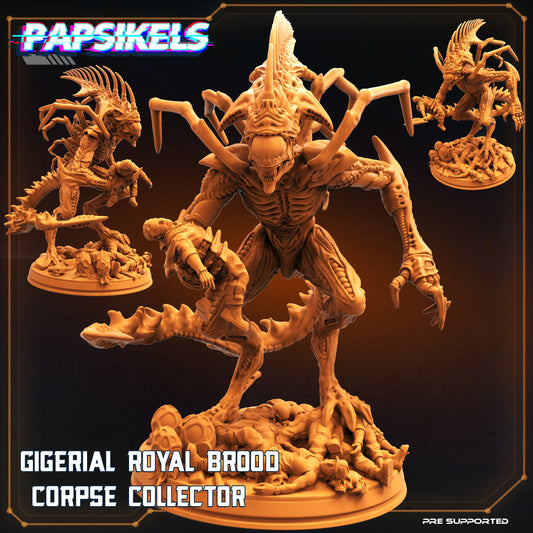 Alien Gigerial Royal Brood Corpse Collector from "Skull Hunters" by Papsikels Miniatures