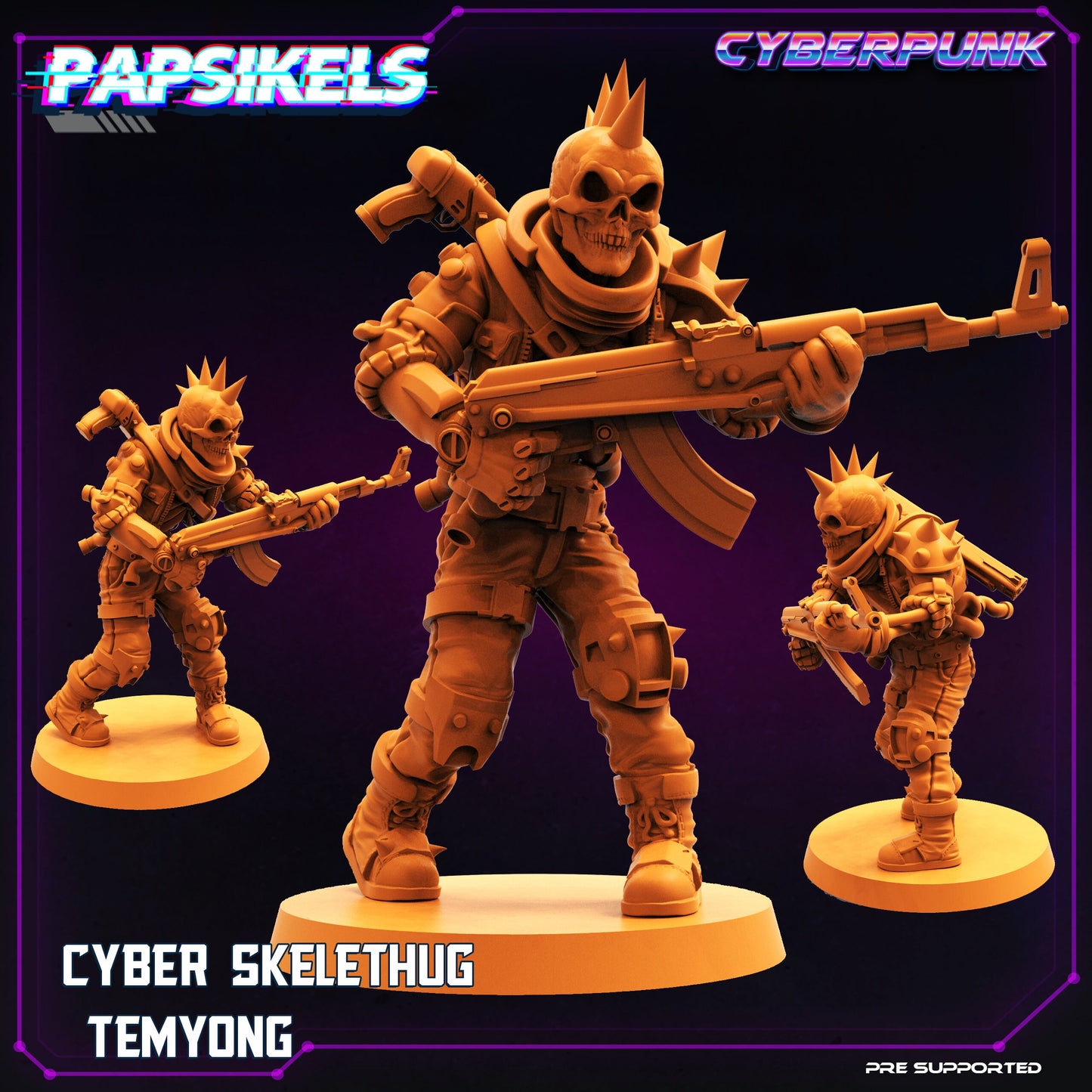 Cyber Skelethugs from Papsikels Cyberpunk Miniatures