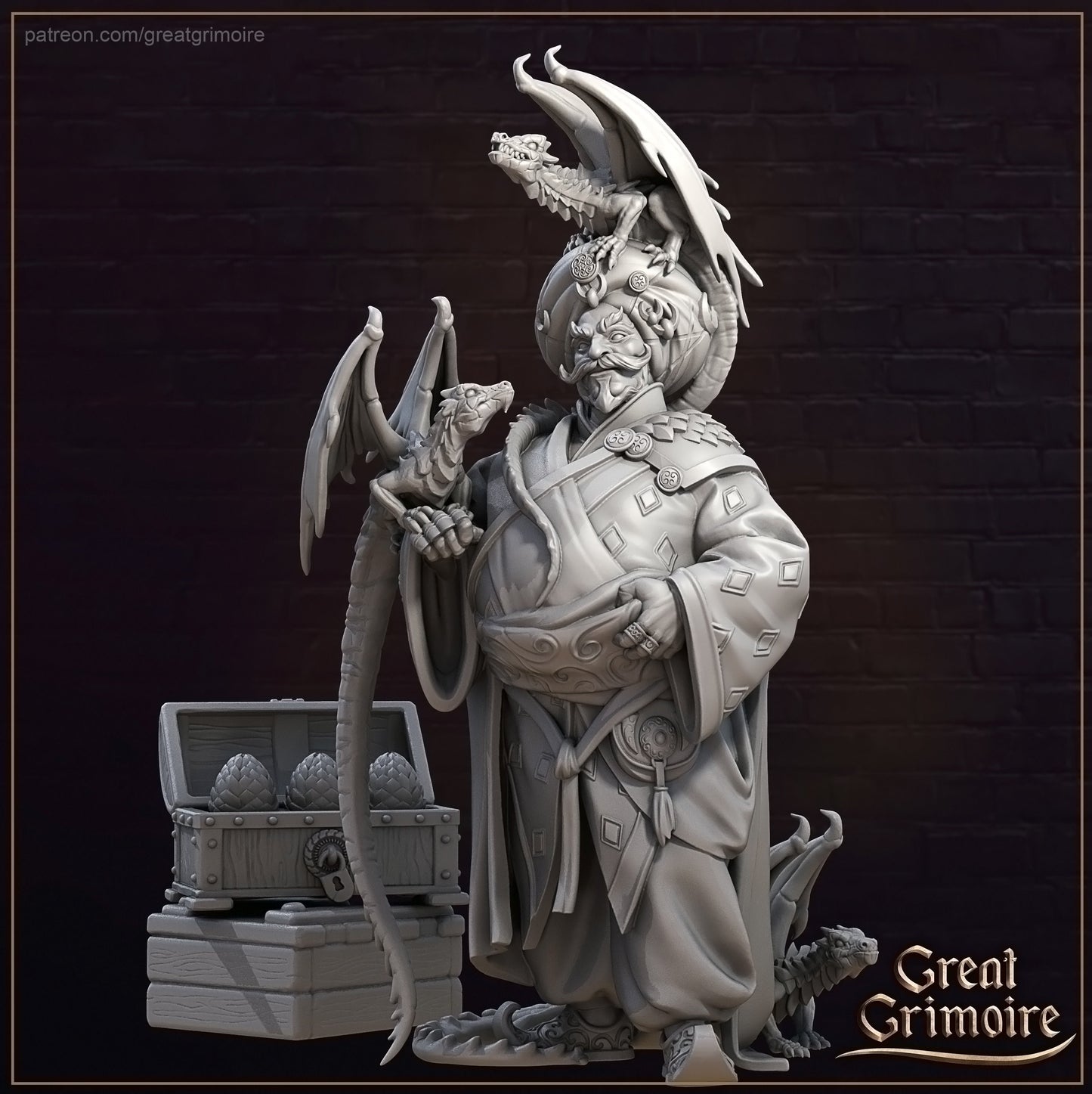 Dragon Merchant from "Merchants of Dark Alley" by Great Grimoire Miniatures