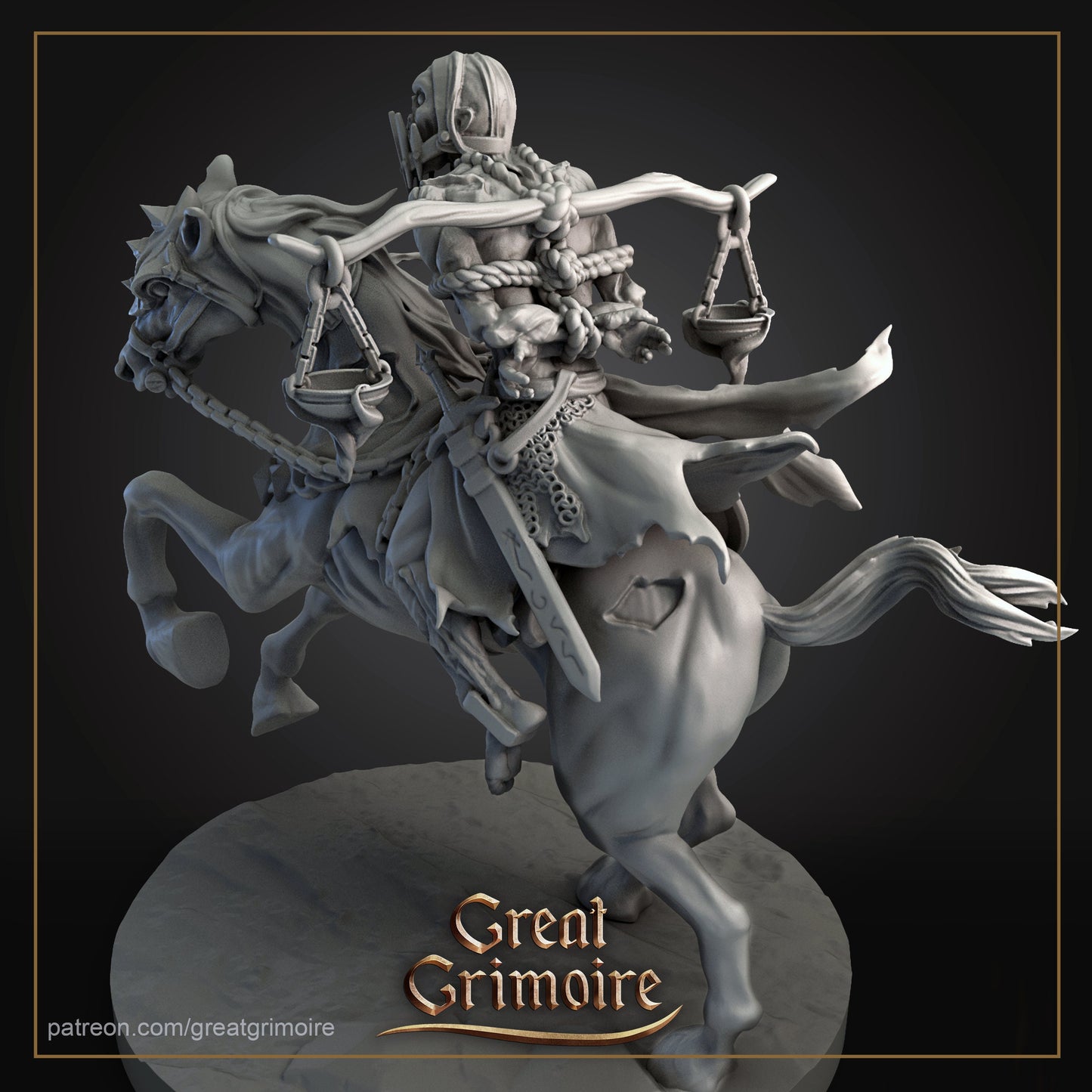 Famine Horsemen from "Witches Sabbath" by Great Grimoire Miniatures