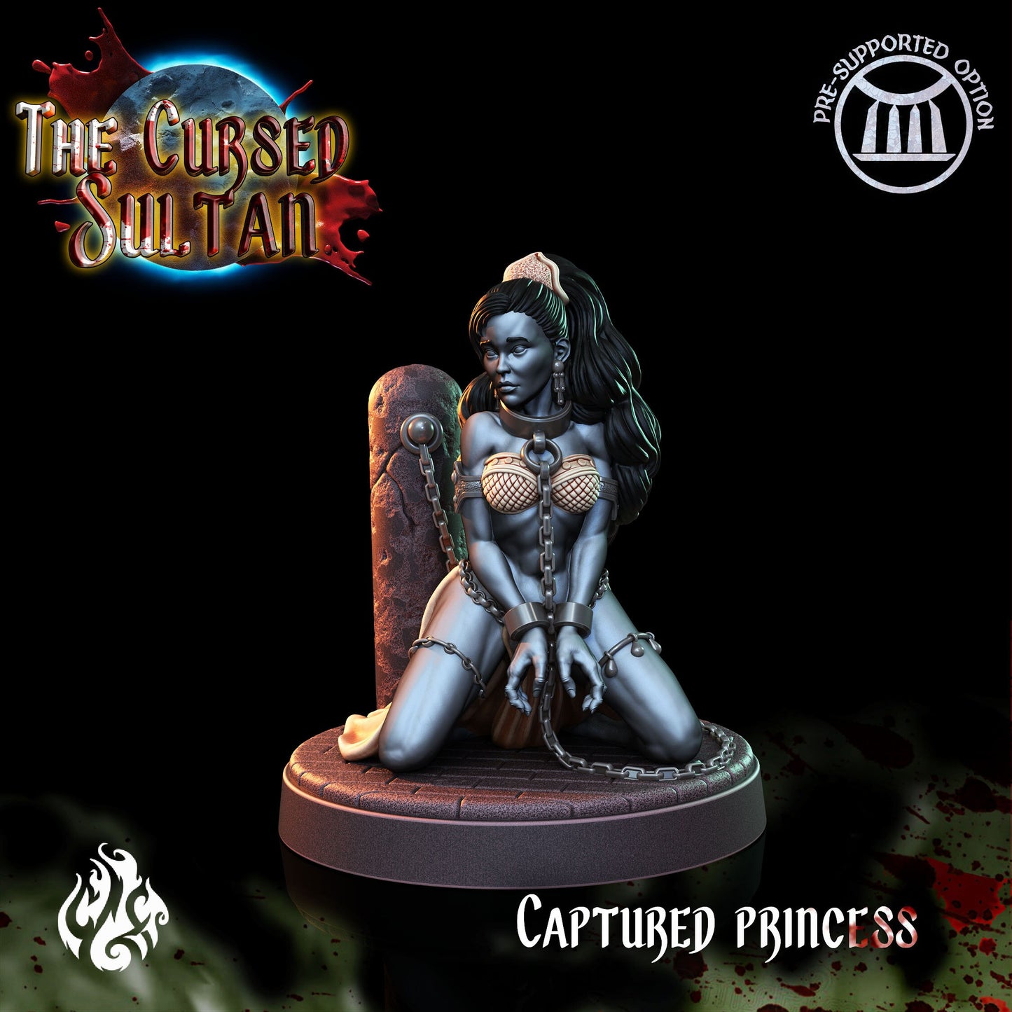 Captured Princess from "Cursed Sultan" by Crippled God Foundry Miniatures