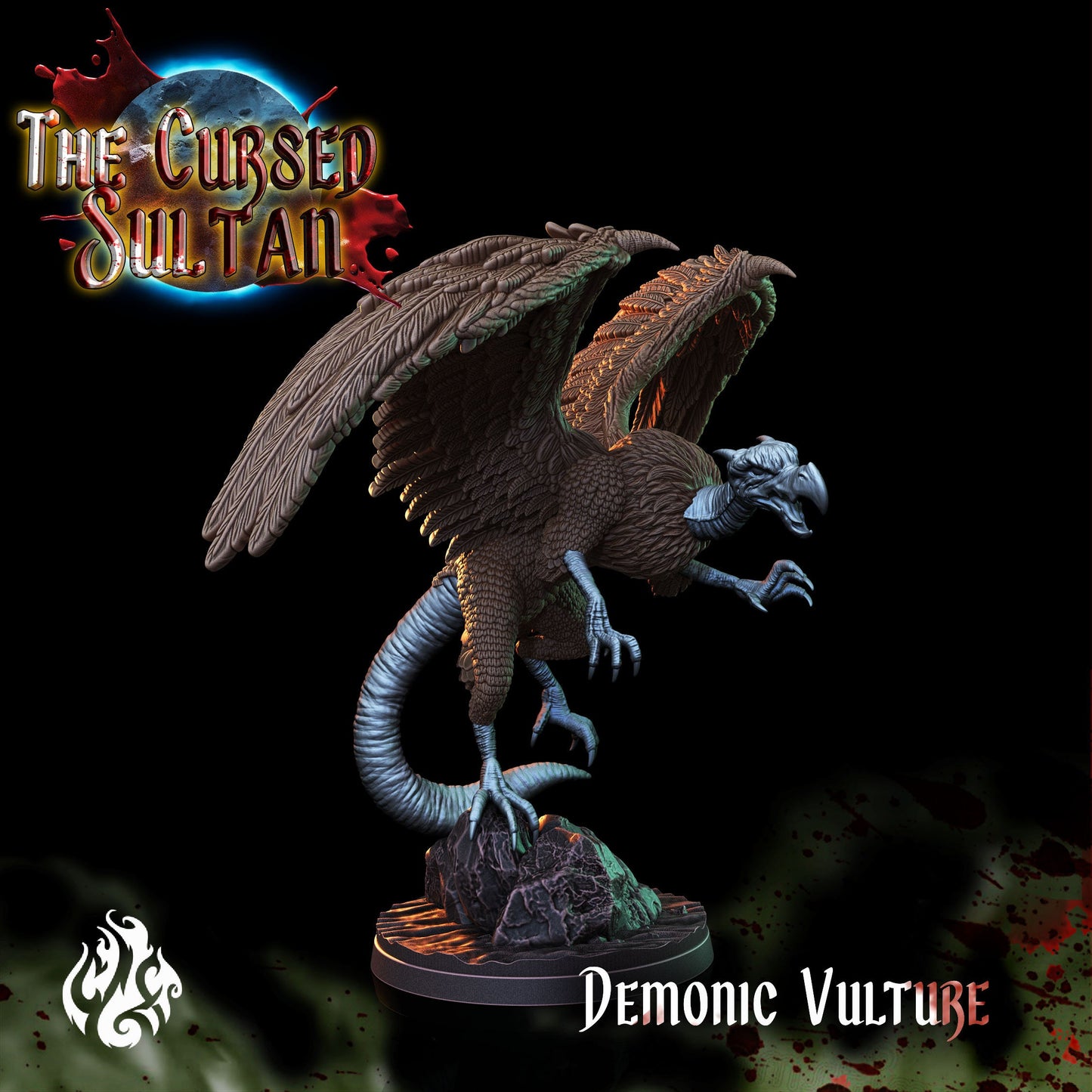 Demonic Vulture from "Cursed Sultan" by Crippled God Foundry Miniatures