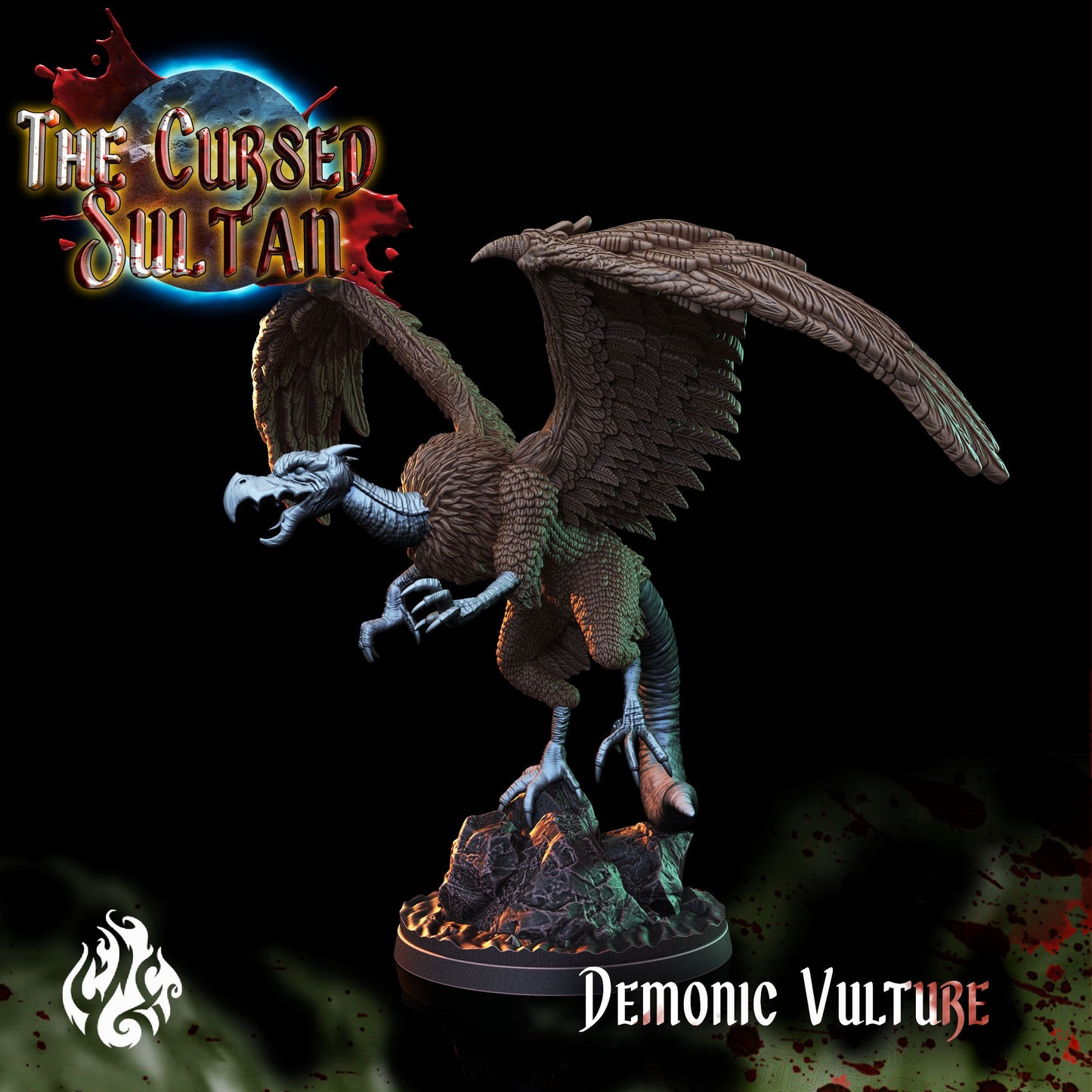 Demonic Vulture from "Cursed Sultan" by Crippled God Foundry Miniatures