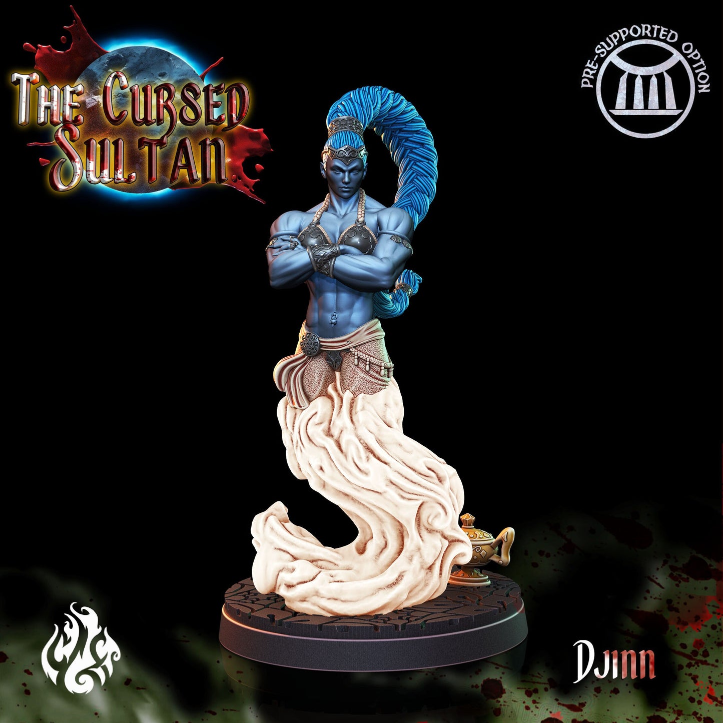 Djinn from "Cursed Sultan" by Crippled God Foundry Miniautres