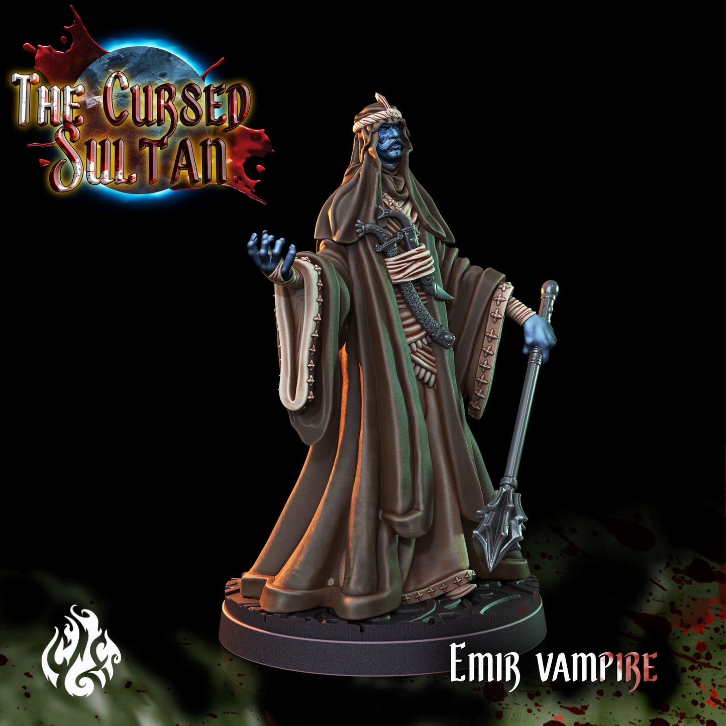 Emir Vampire from "Cursed Sultan" by Crippled God Foundry Miniatures