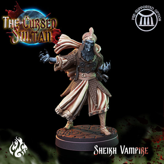 Sheikh Vampire from "Cursed Sultan" by Crippled God Foundry Miniatures