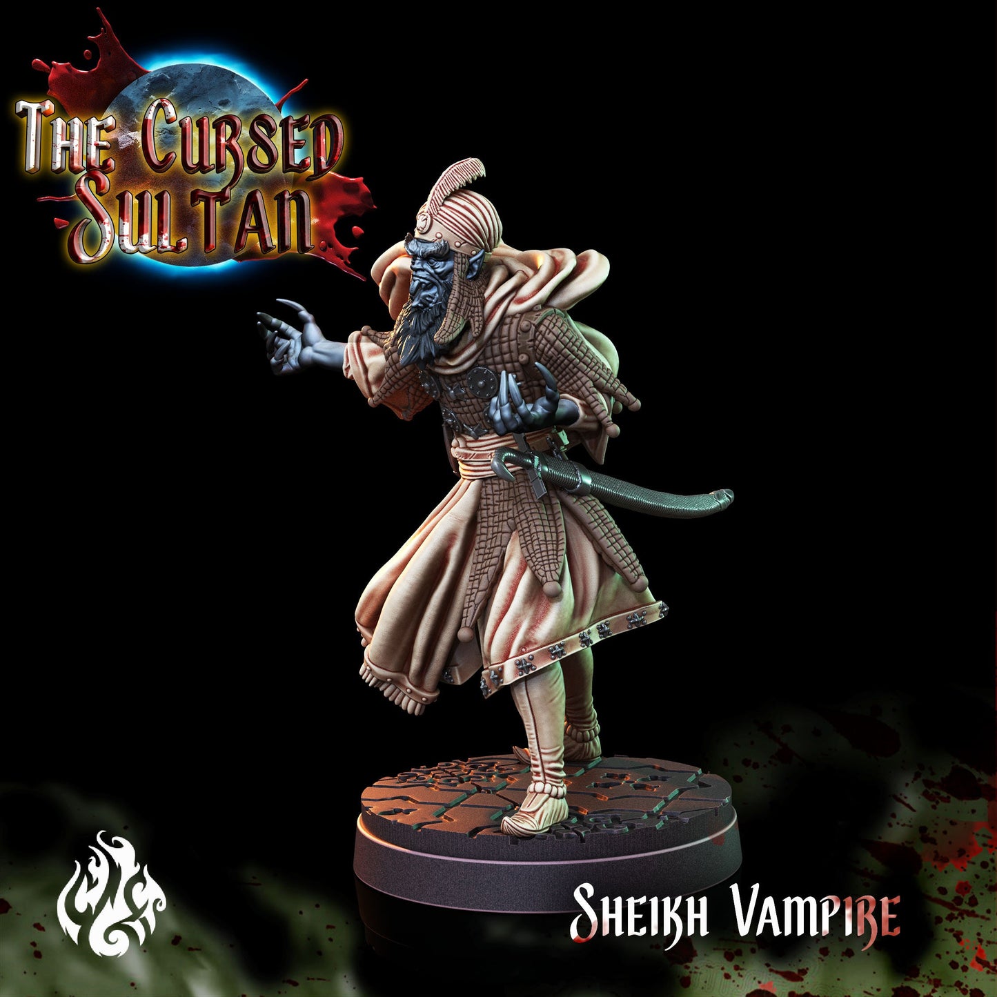 Sheikh Vampire from "Cursed Sultan" by Crippled God Foundry Miniatures