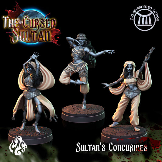 Sultan's Concubines from "Cursed Sultan" by Crippled God Foundry Miniatures