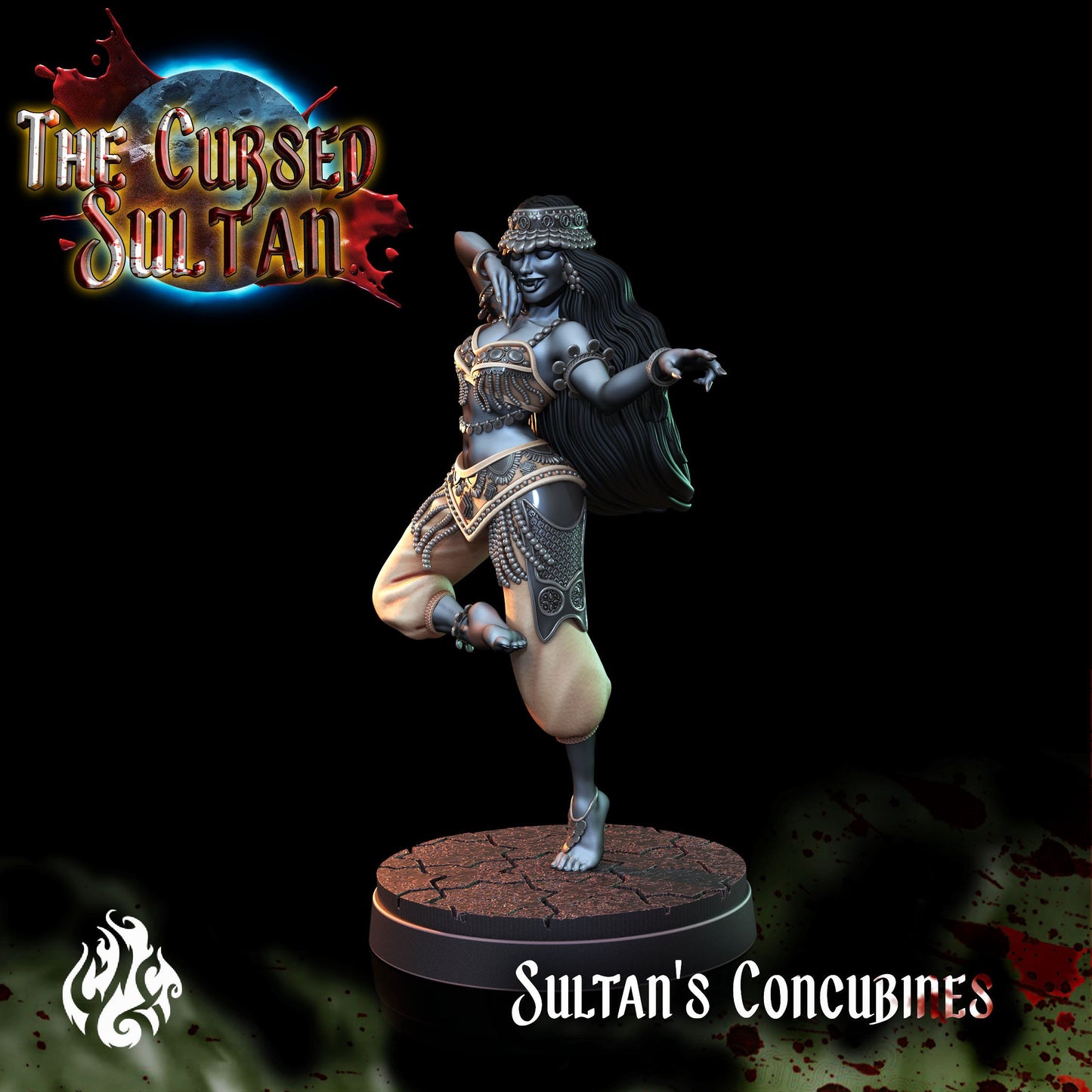 Sultan's Concubines from "Cursed Sultan" by Crippled God Foundry Miniatures