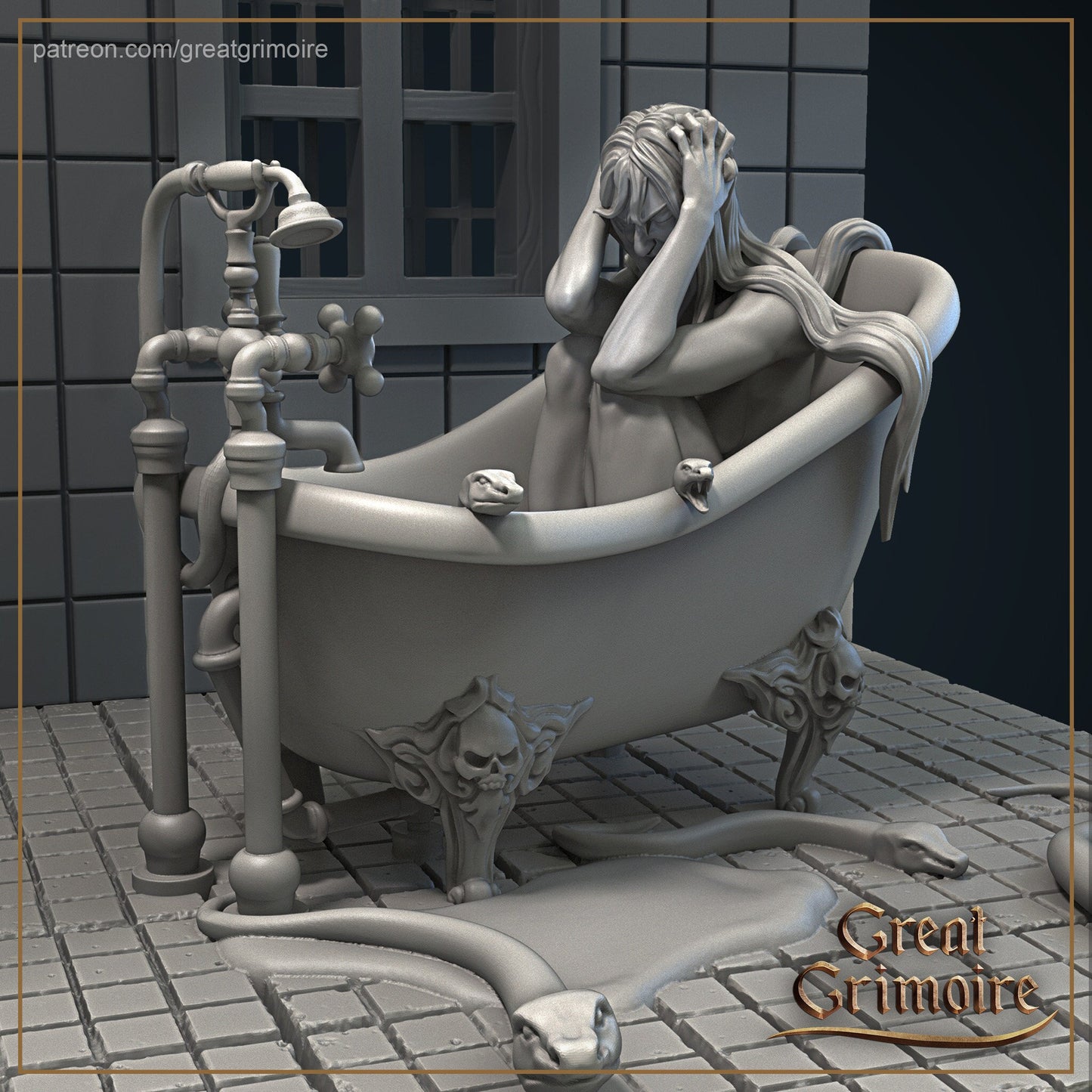 Alice in Bath from "Wicked Hills Asylum" by Great Grimoire Miniatures