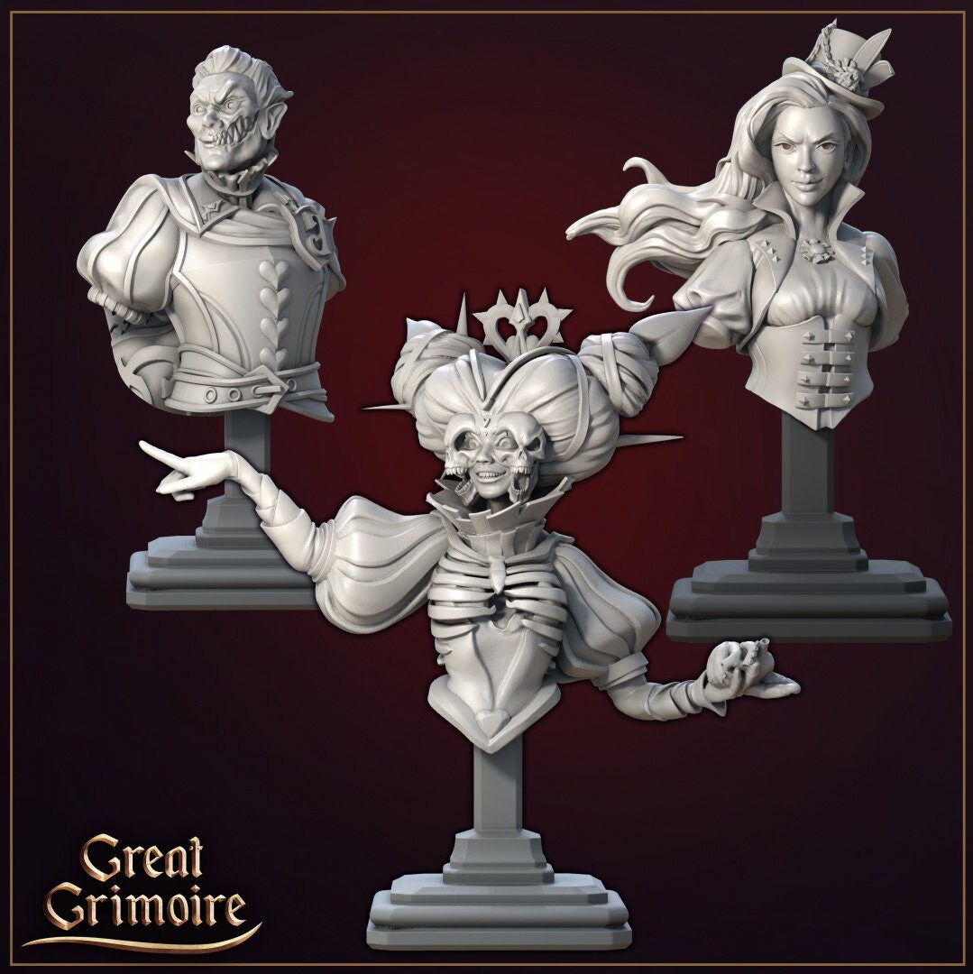 Alice in Nightmareland Busts by Great Grimoire Miniatures