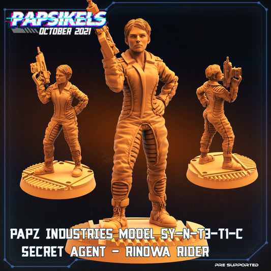 Papz Secret Agent Rinowa Rider by Papsikels Miniatures