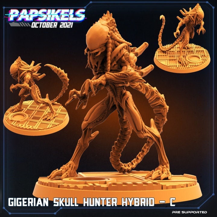 Gigerian Skull Hunter Hybrids by Papsikels Miniatures