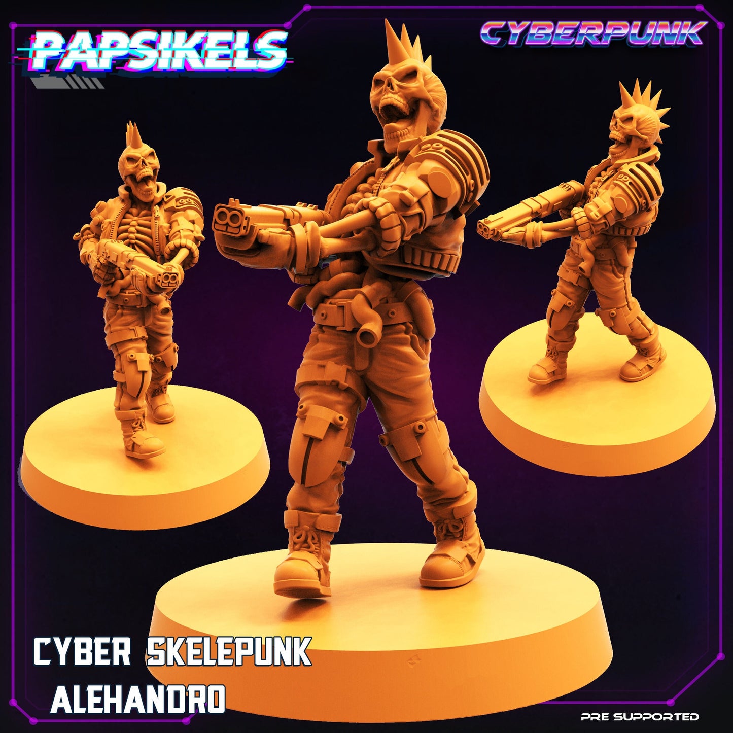 Cyber Skelepunk Alehandro by Papsikels Cyberpunk Miniatures