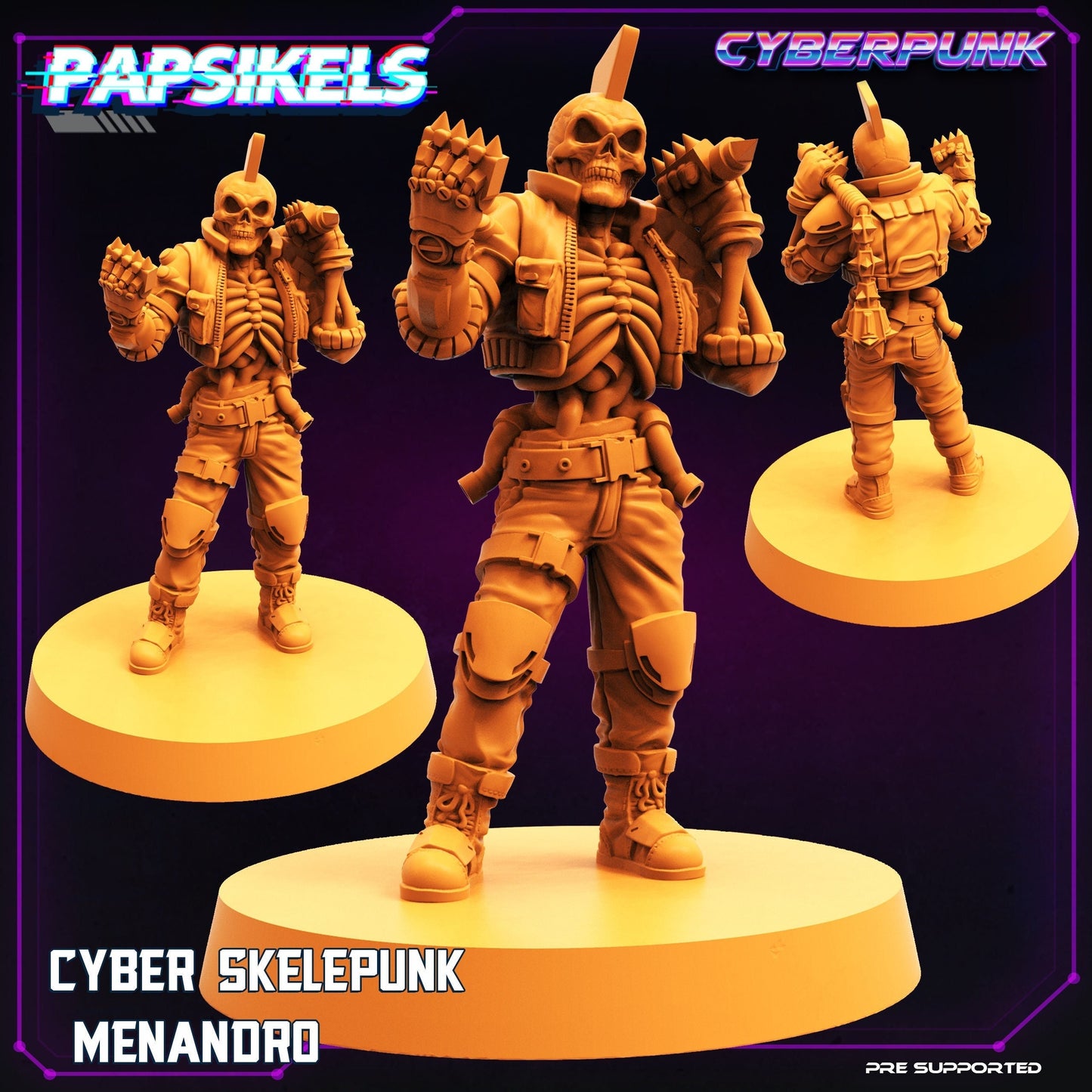 Cyber Skelepunk Menandro by Papsikels Cyberpunk Miniatures