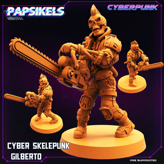 Cyber Skelepunk Gilberto by Papsikels Cyberpunk Miniatures