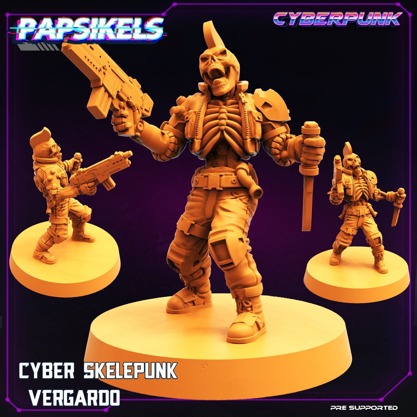 Cyber Skelepunk Vergado by Papsikels Cyberpunk Miniatures