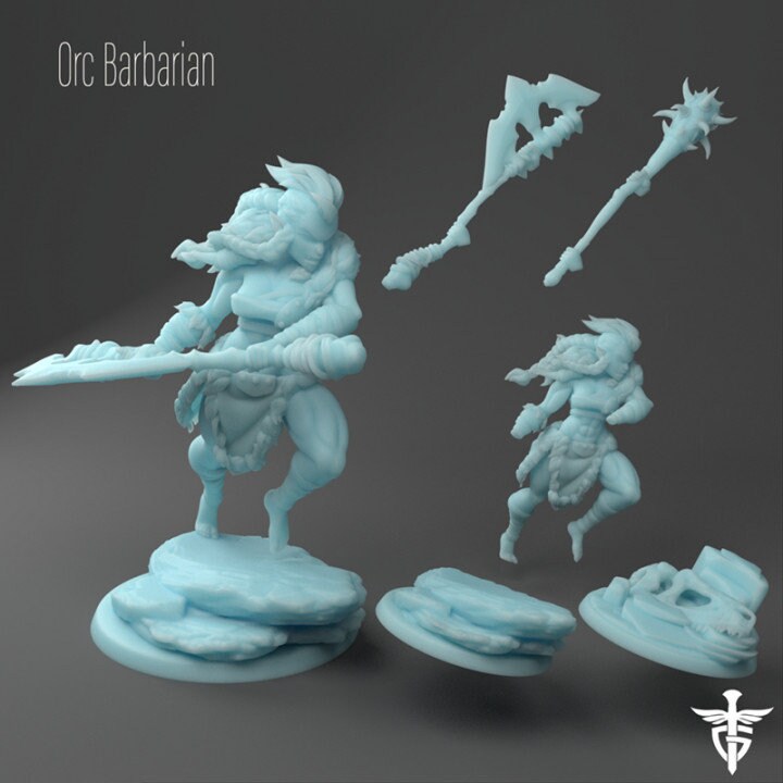 Orc Barbarian by Twin Goddess Miniatures