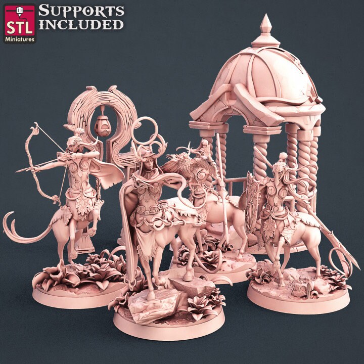 Elf Centaur Set by STL Miniatures