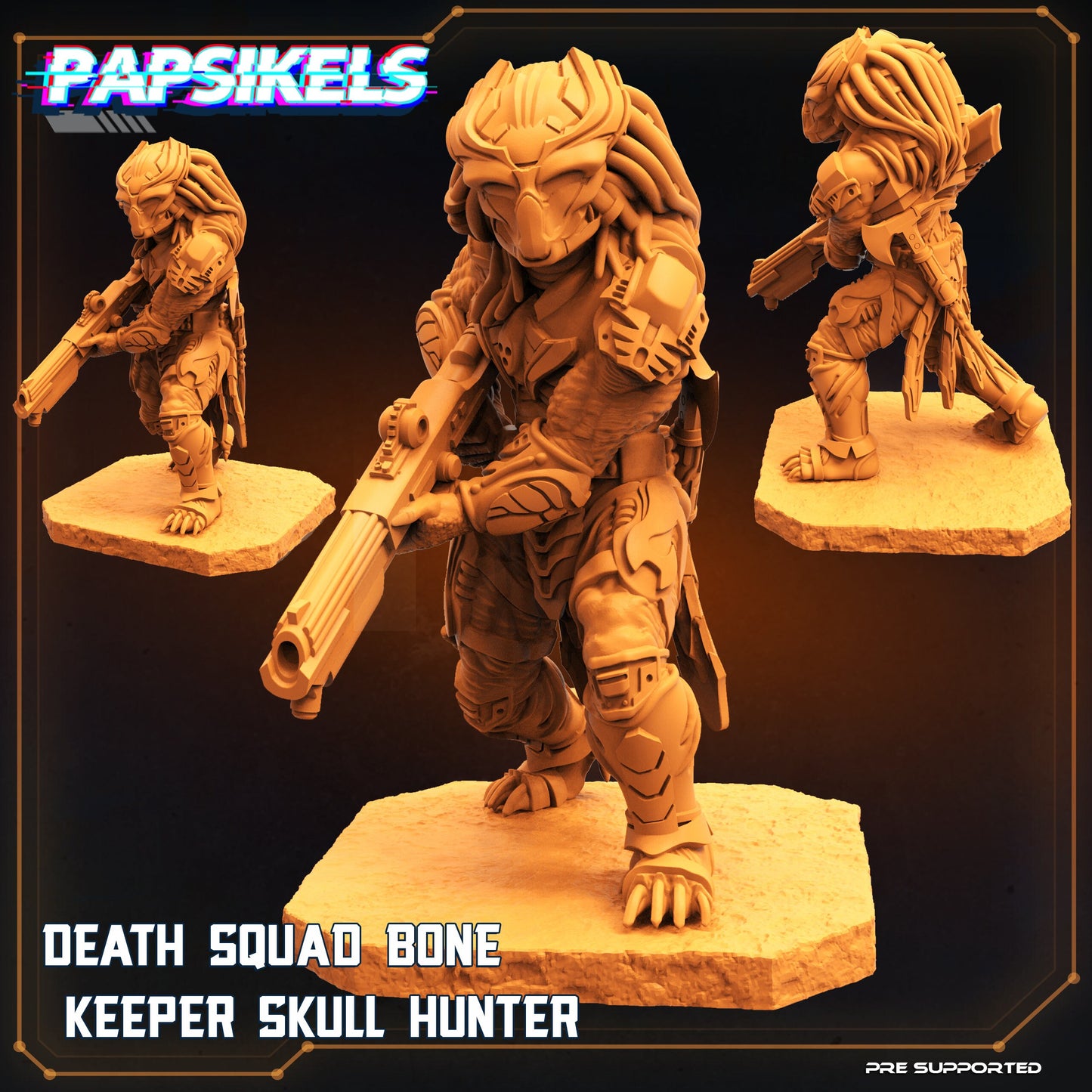 Skull Hunter Death Squad from "Skull Hunters" by Papsikels Miniatures