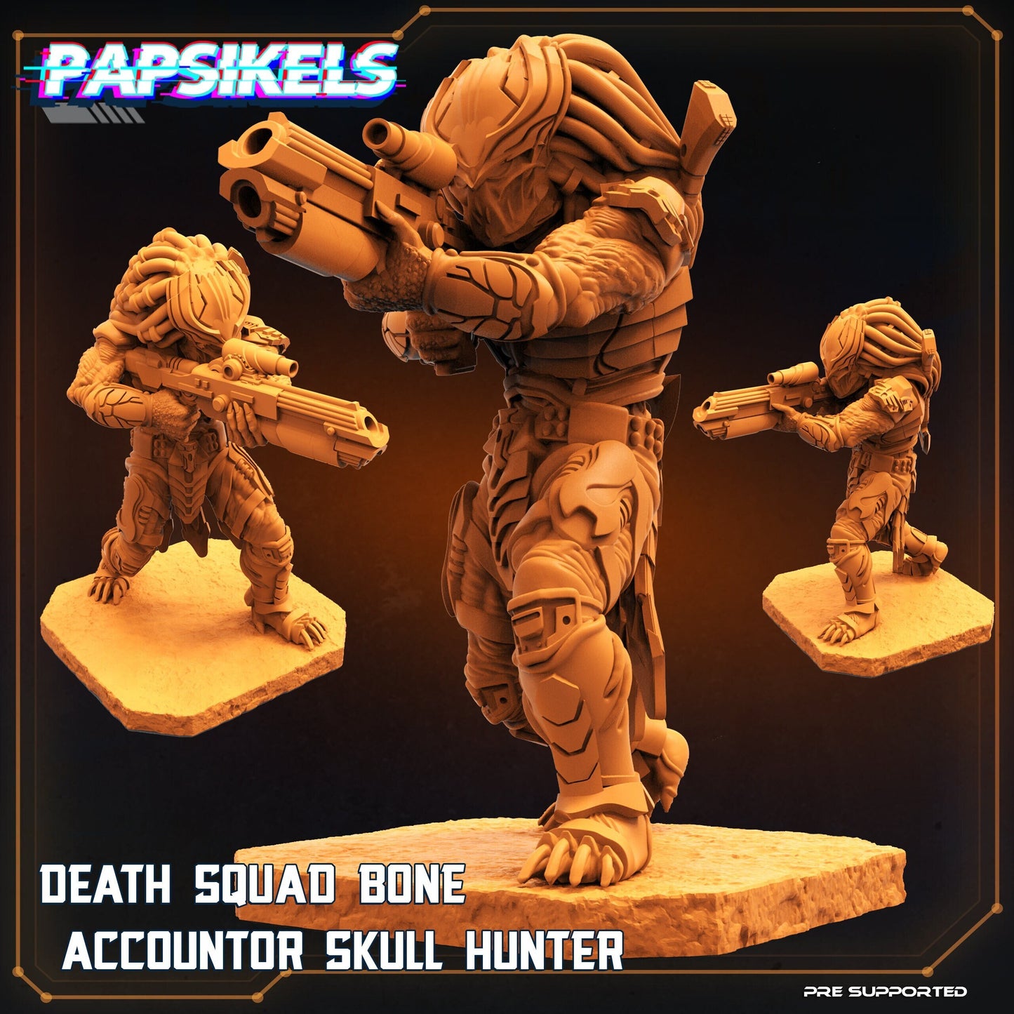 Skull Hunter Death Squad from "Skull Hunters" by Papsikels Miniatures