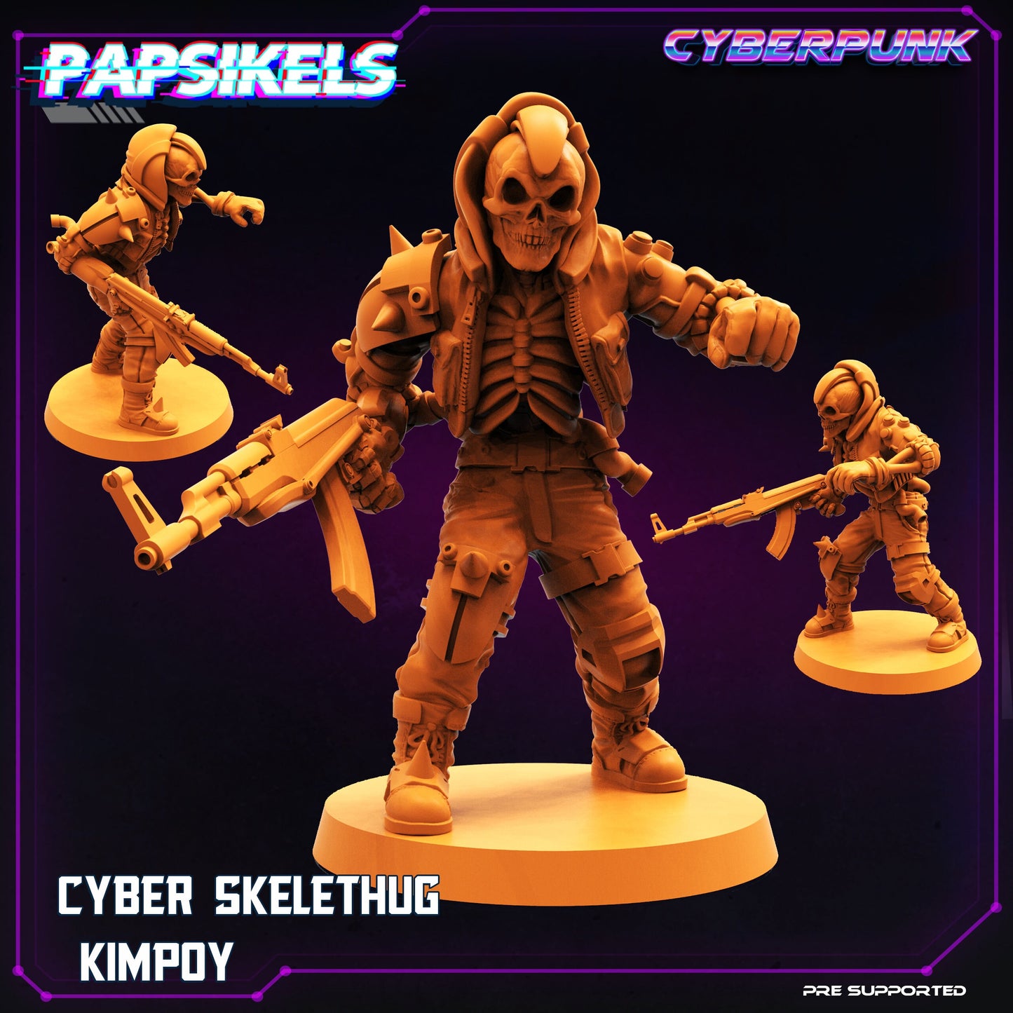 Cyber Skelethugs from Papsikels Cyberpunk Miniatures