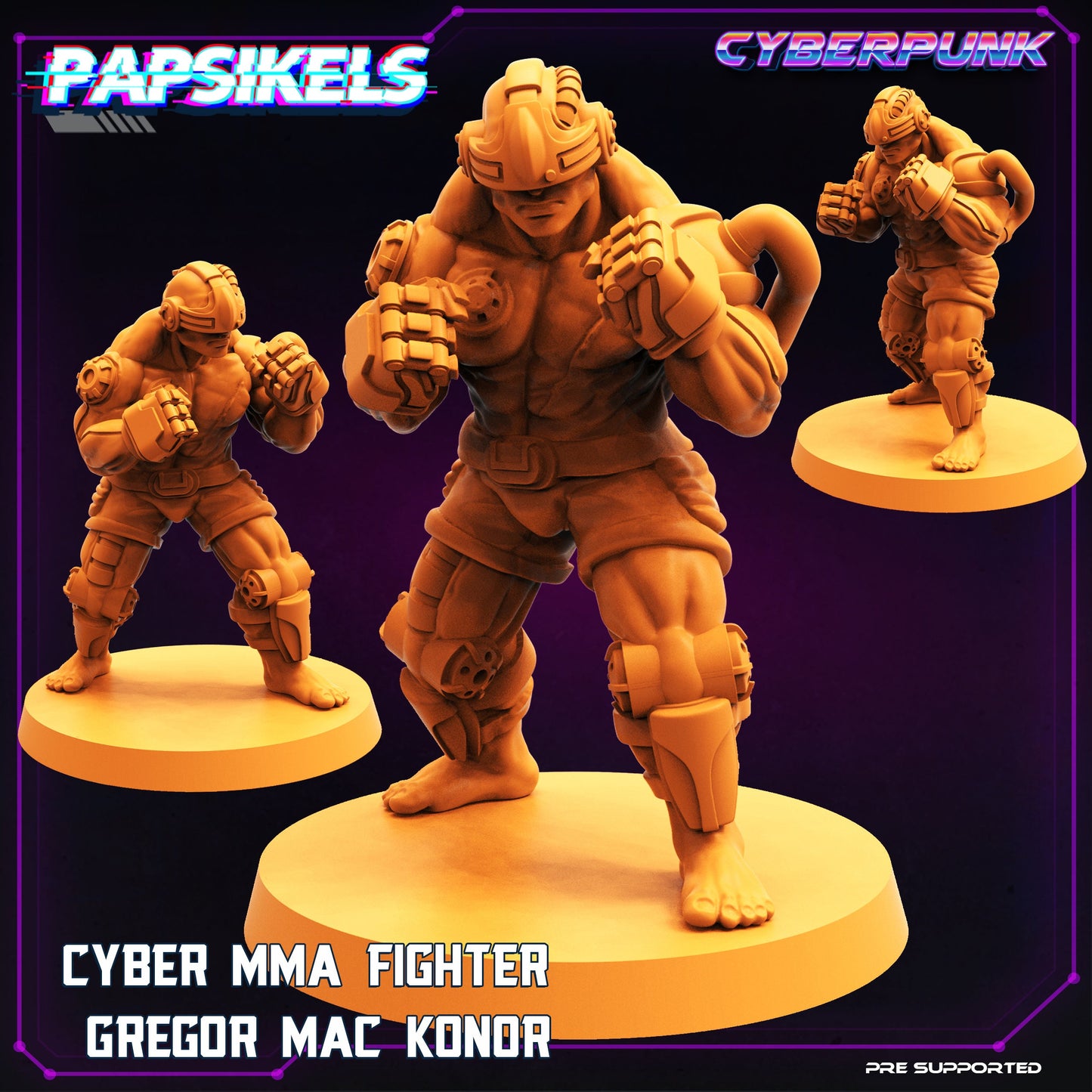 Cyber MMA Fighters by Papsikels Cyberpunk Miniatures