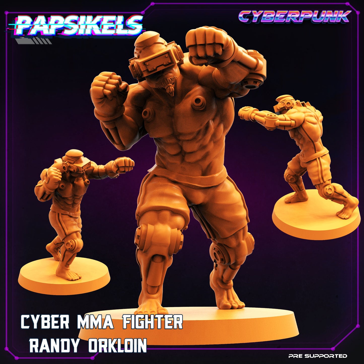 Cyber MMA Fighters by Papsikels Cyberpunk Miniatures