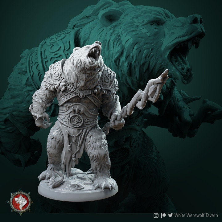 Rafinus Ursa from "Circle of Druids" by White Werewolf Tavern Miniatures