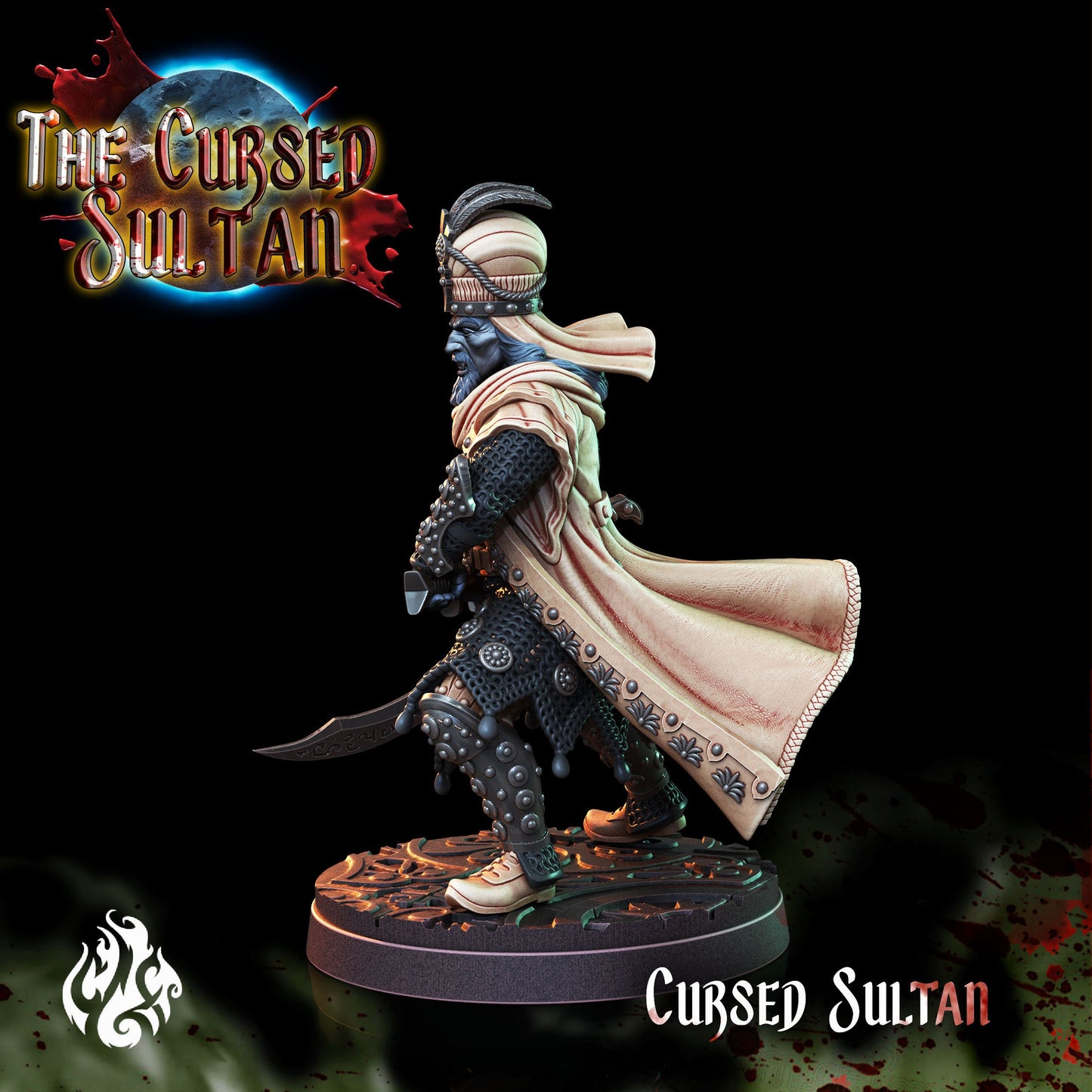 Cursed Sultan from "Cursed Sultan" by Crippled God Foundry Miniatures