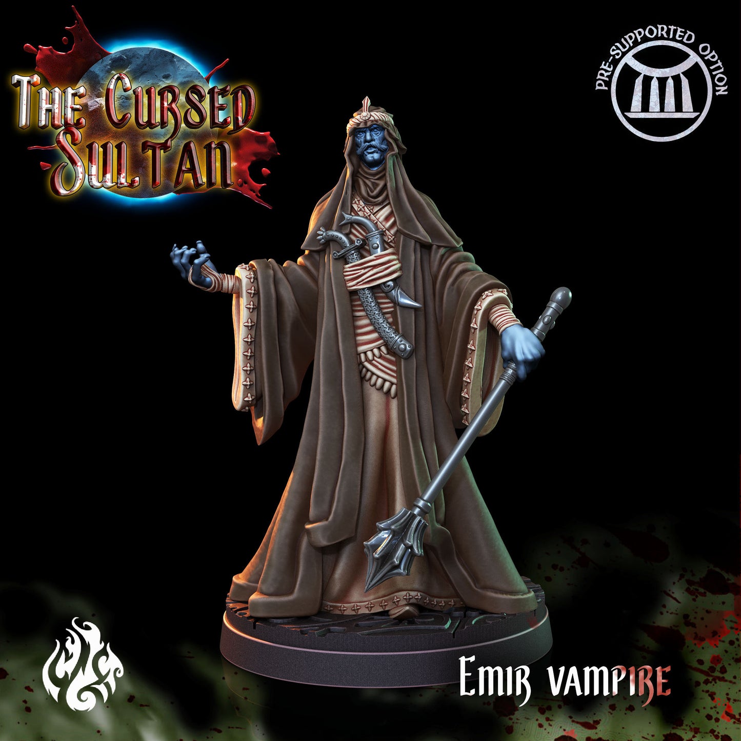 Emir Vampire from "Cursed Sultan" by Crippled God Foundry Miniatures