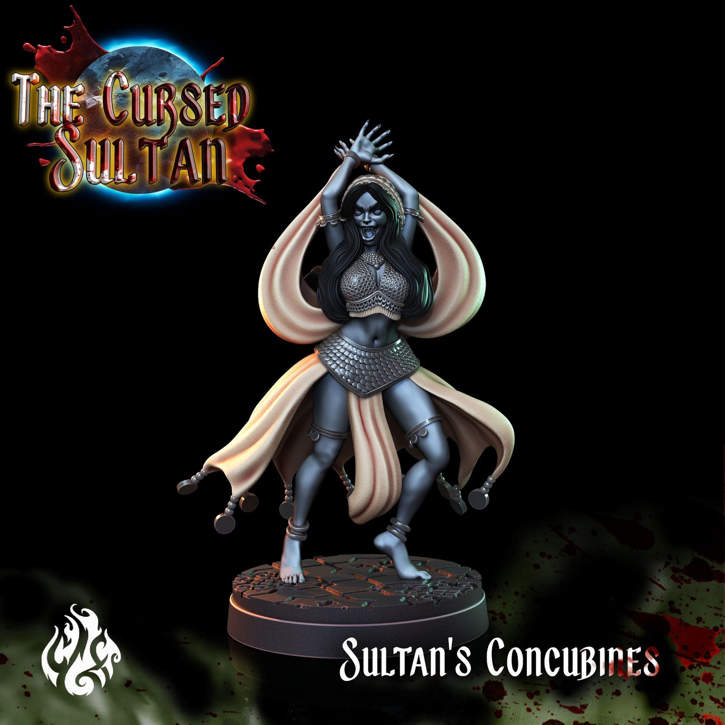 Sultan's Concubines from "Cursed Sultan" by Crippled God Foundry Miniatures