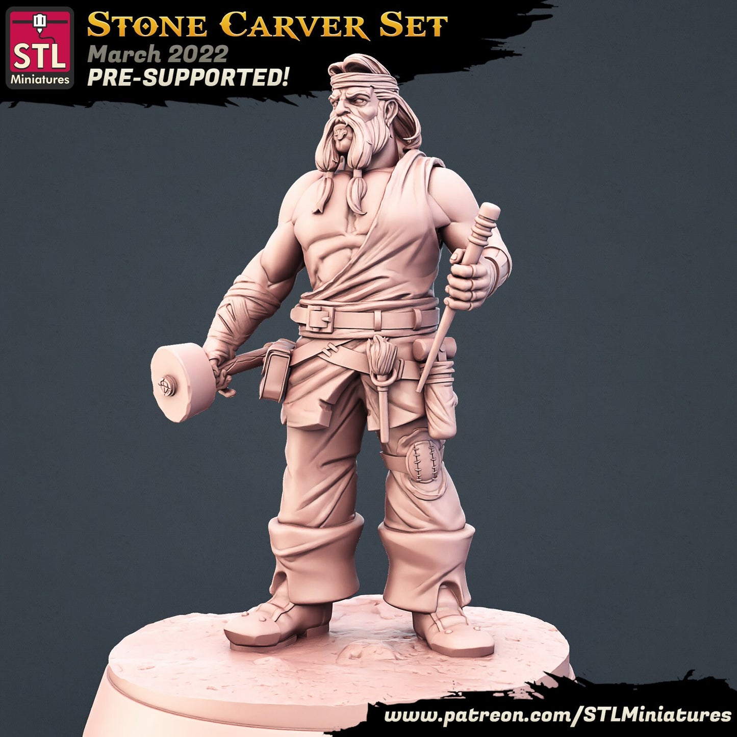 Stone Carver Set by STL Miniatures