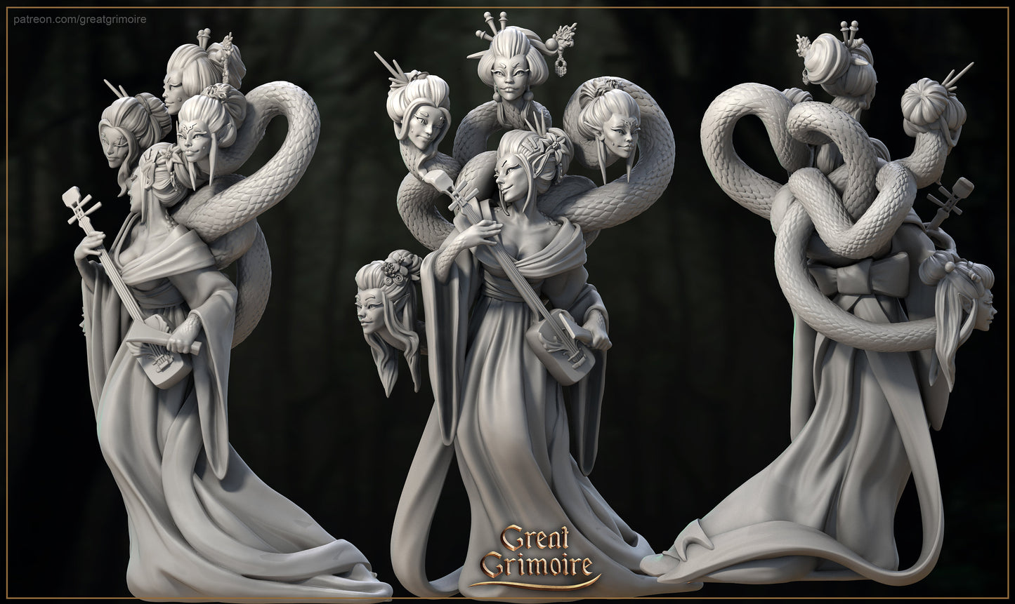 Nure-Onna Snake Woman from "Shrine of Lost and Damned" by Great Grimoire Miniatures