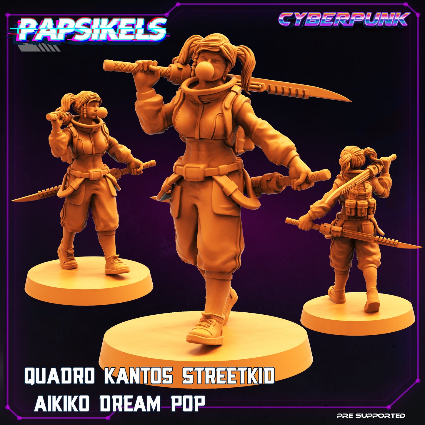 Quadro Kantos Street Gang by Papsikels Cyberpunk Miniatures