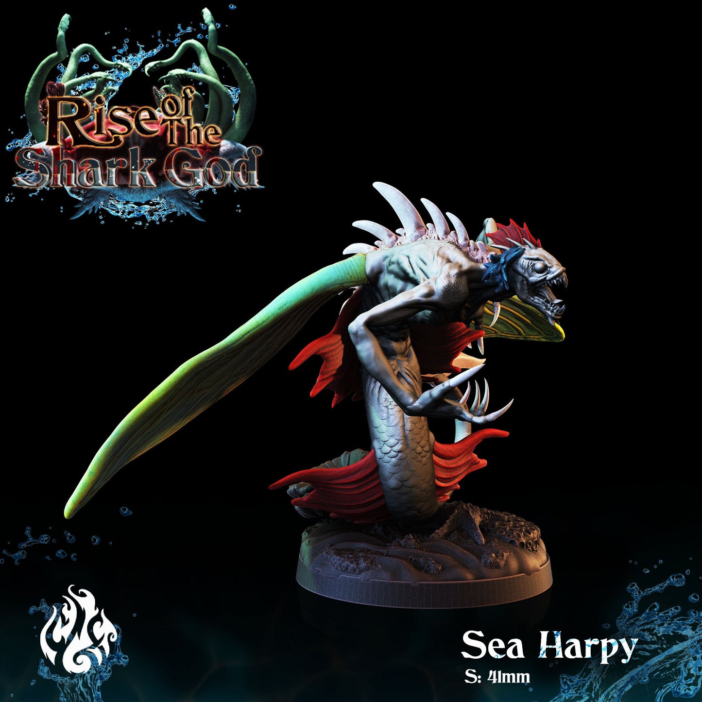 Sea Harpy from "Rise of the Shark God" by Crippled God Foundry Miniatures