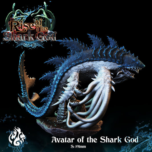 Avatar of the Shark God from "Rise of the Shark God" by Crippled God Foundry Miniatures