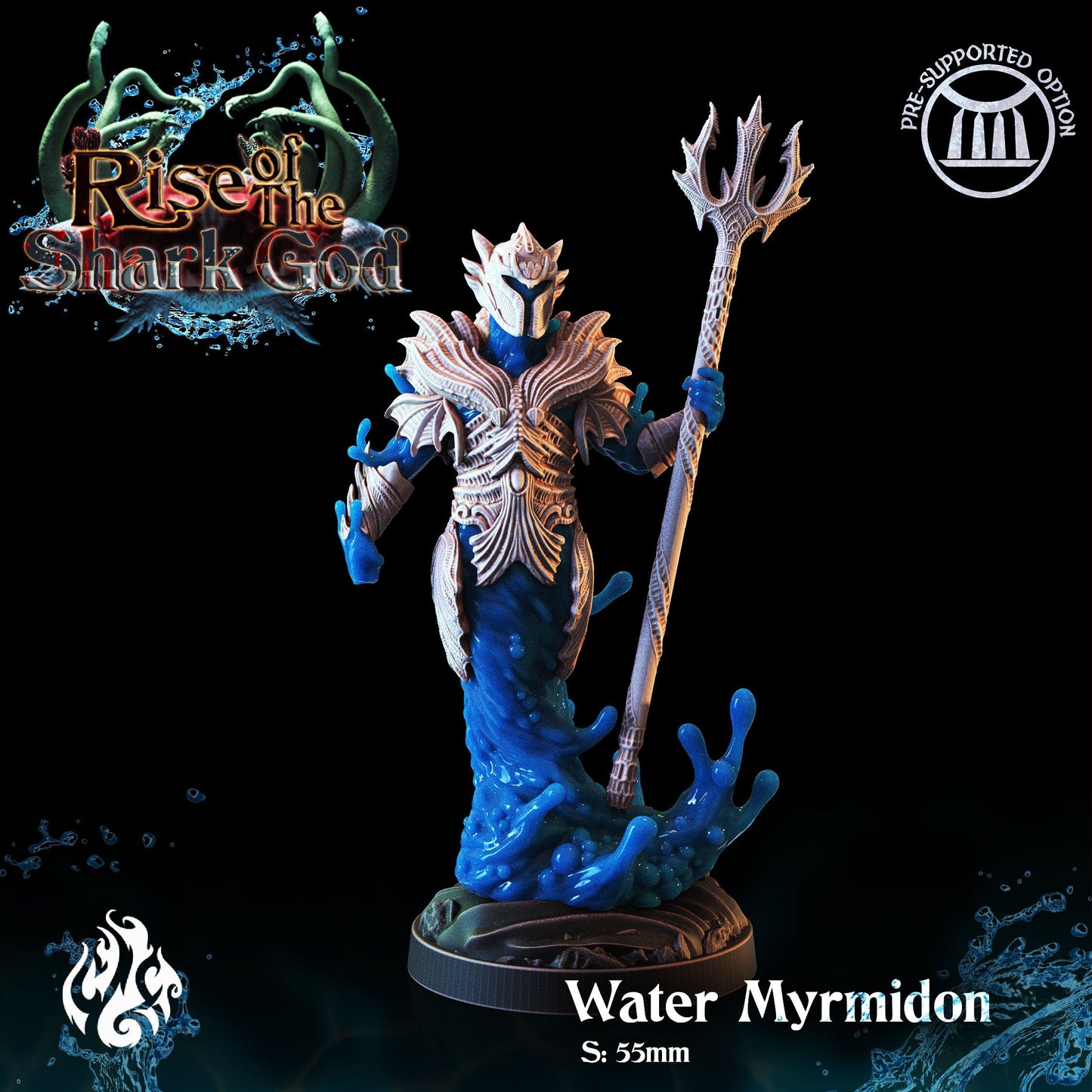 Water Myrmidon from "Rise of the Shark God" by Crippled God Foundry Miniatures