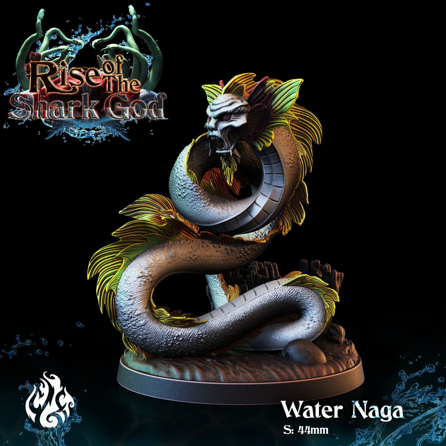 Water Naga from "Rise of the Shark God" by Crippled God Foundry Miniatures