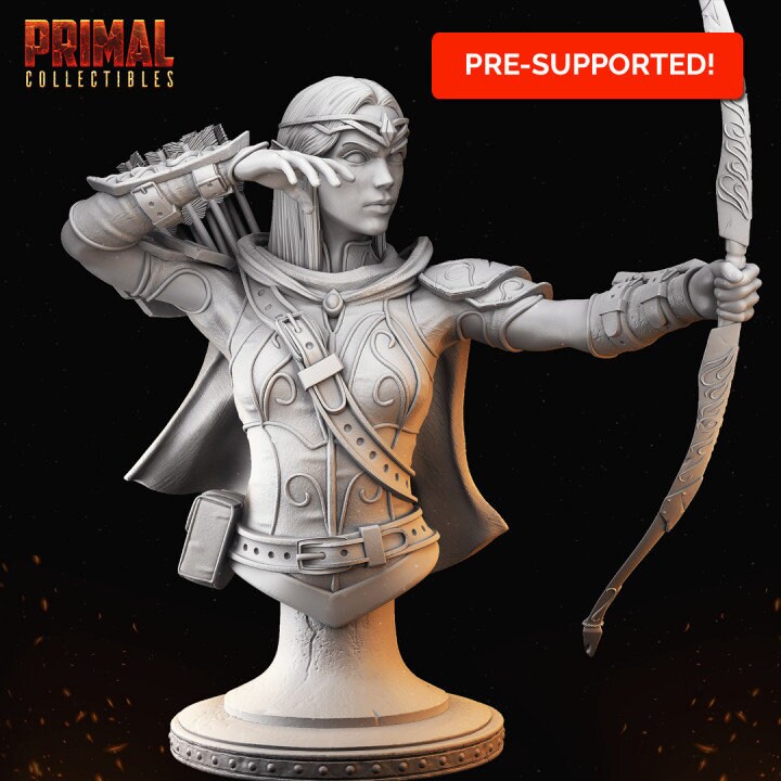 Azel Elf Archer by Primal Collectibles Miniatures Heroquest RPG