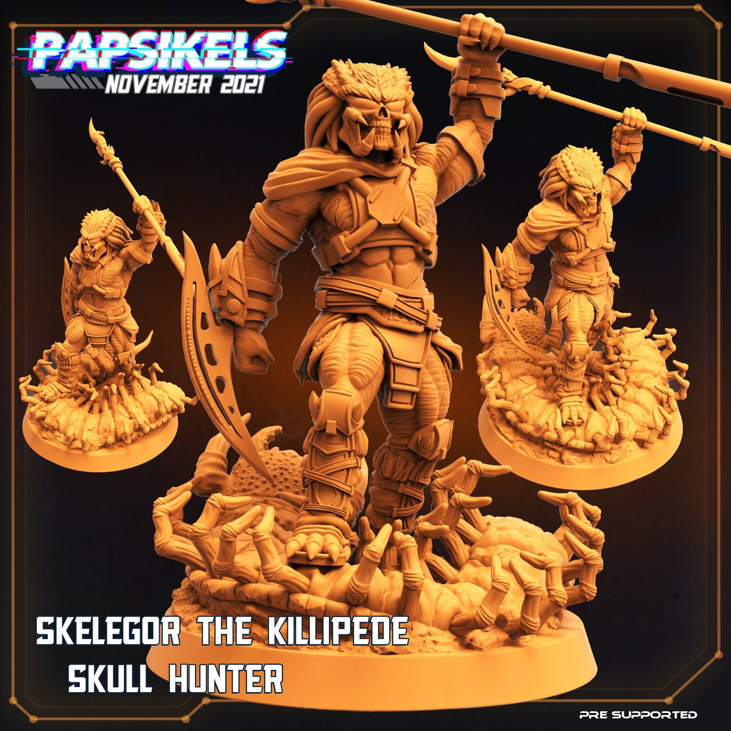 Skelegor the Killipede Skull Hunter by Papsikels Miniatures Predator RPG