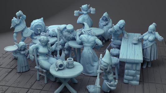 Tavern Drinking Contest by Twin Goddess Miniatures