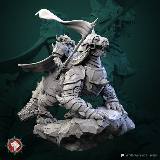 Dragonborn Commander from "Hoard of the Green Dragon" by White Werewolf Tavern Miniatures