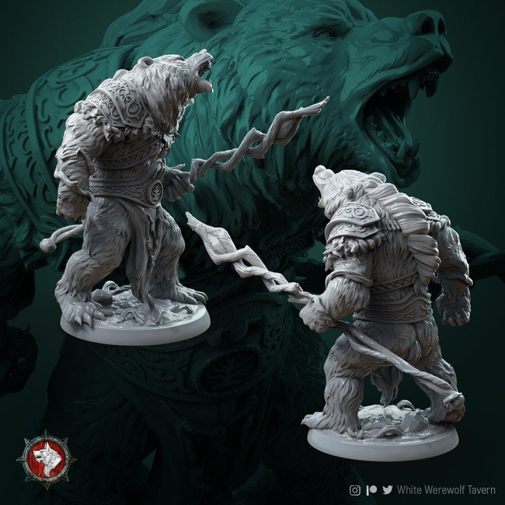 Rafinus Ursa from "Circle of Druids" by White Werewolf Tavern Miniatures