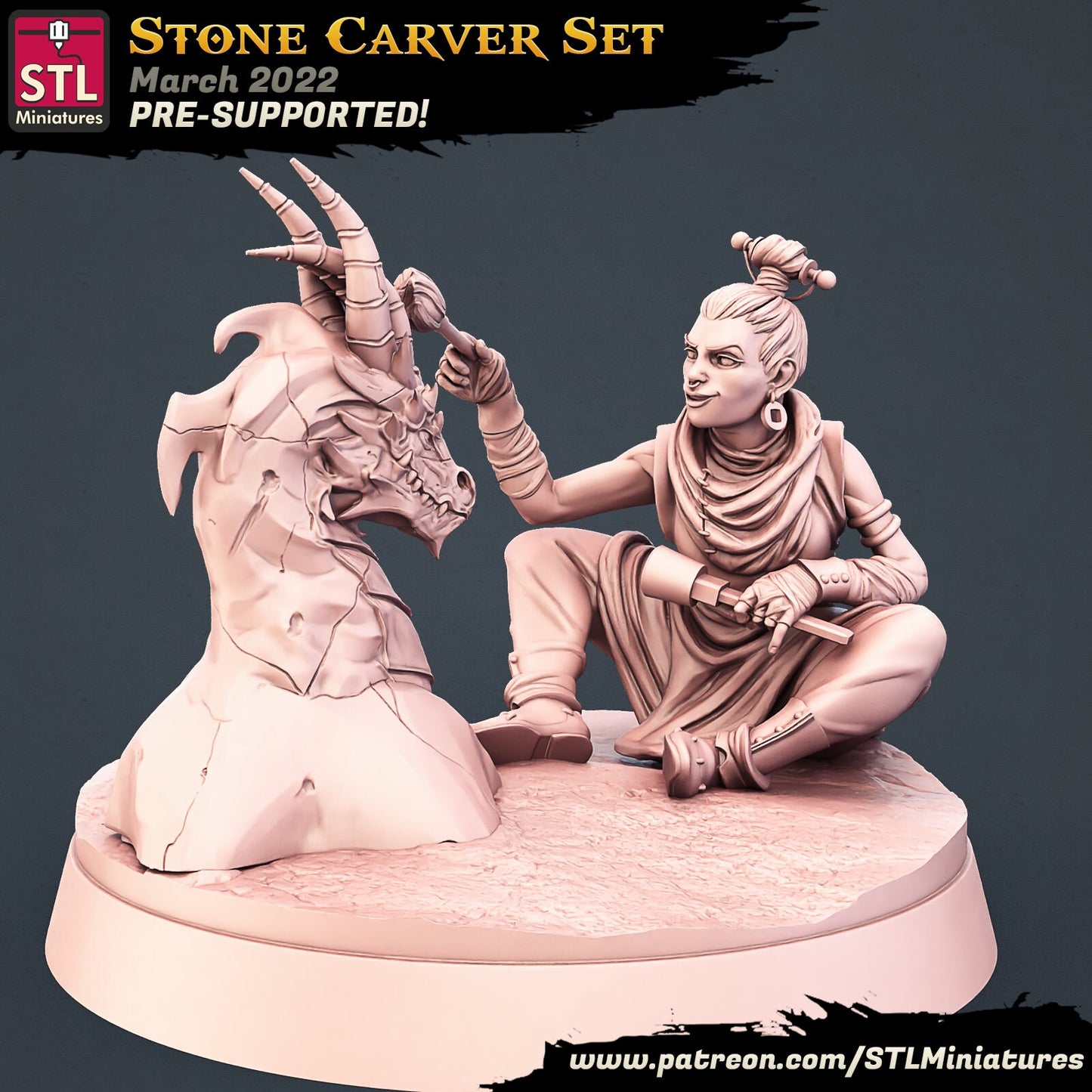 Stone Carver Set by STL Miniatures