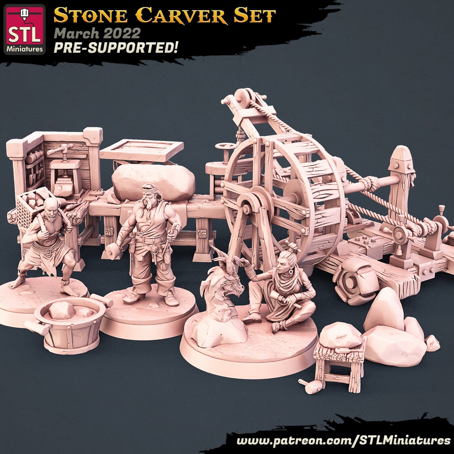 Stone Carver Set by STL Miniatures