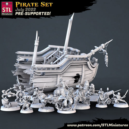 Pirate Set Vol. 1 by STL Miniatures